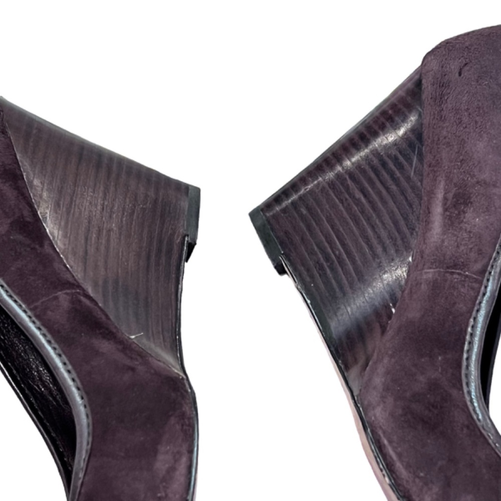 Coach Brown Suede Wedgw Heels Shoes 8.5 - Picture 10 of 14